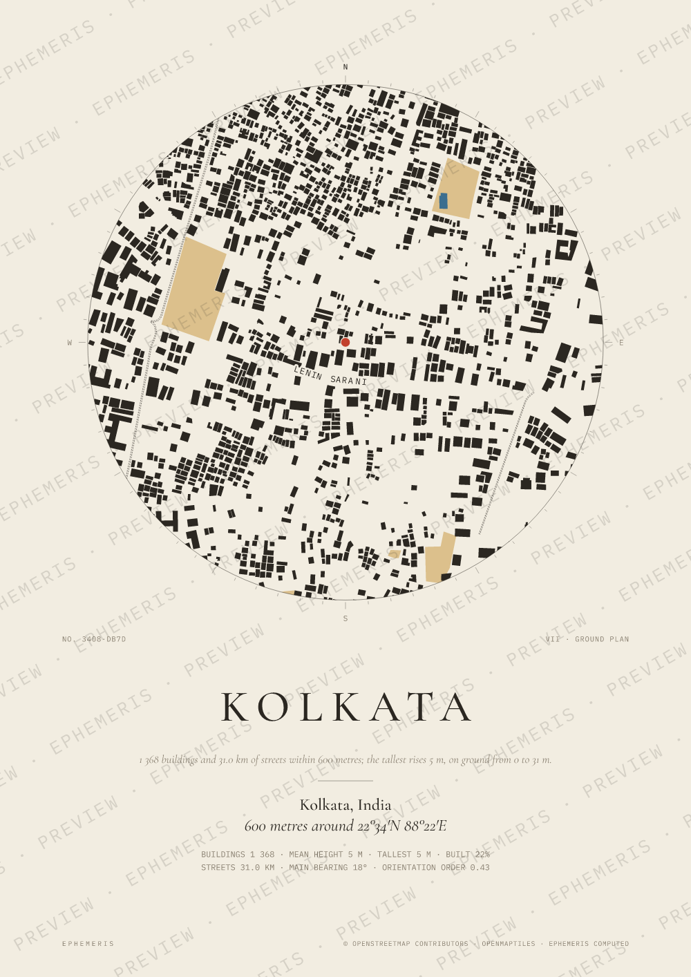 Kolkata map poster: the city drawn as a plan